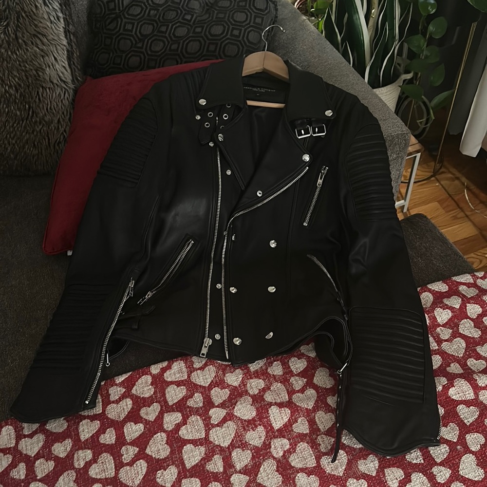 Leather bikers jacket